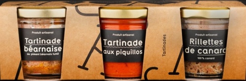 MAISON ARGAUD COFFRET 3X100G TERRINE BASQUE, CANARD, PIQUILLOS