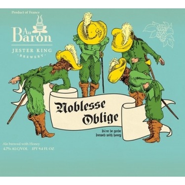 Au Baron Noblesse Oblige Bière De Garde Au Miel 4,7° 75cl