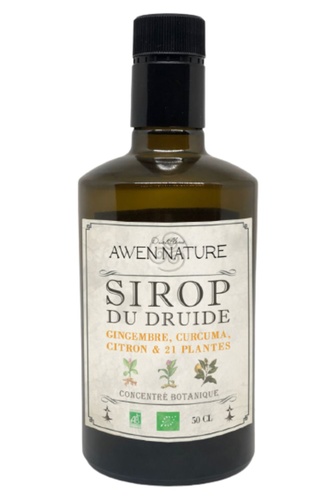 SIROP DU DRUIDE CURCUMA GINGEMBRE AWEN 50CL BIO