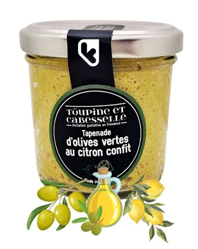 TAPENADE OLIVES VERTES AU CITRON CONFIT 90g