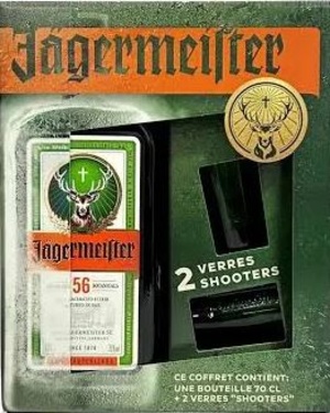 Coffret Jagermeister 70cl + 2 Shooters