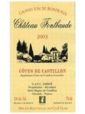 Cotes De Castillon Chateau Fontbaude 1999 12,5° 75cl