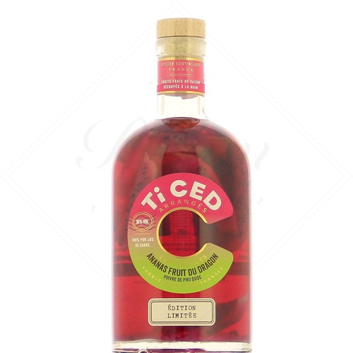 PUNCH AU RHUM TI CED' ANANAS FRUIT DU DRAGON POIVRE 36% 70CL