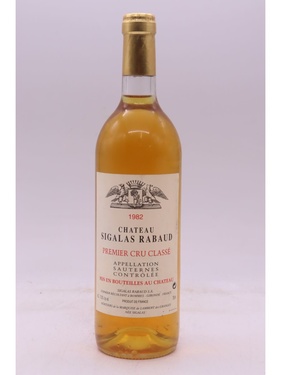 Chateau Sigalas Rabaud 1er Gcc Sauternes 1982
