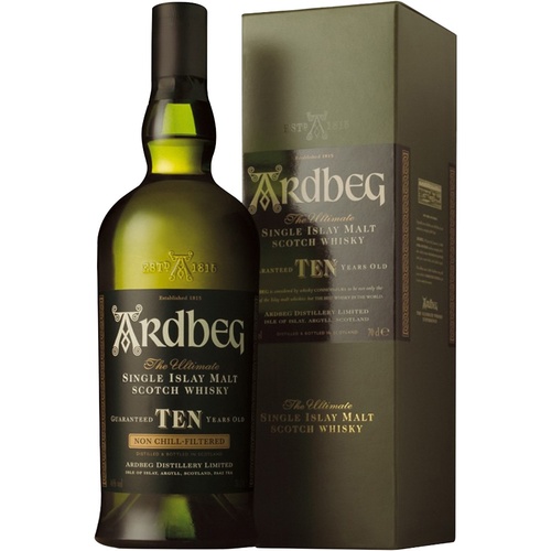 WHISKY ECOSSE ISLAY SINGLE MALT ARDBEG TEN 46% 70CL