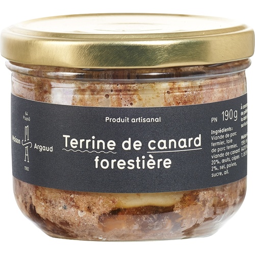 MAISON ARGAUD TERRINE DE CANARD FORESTIERE BOCAL 190g