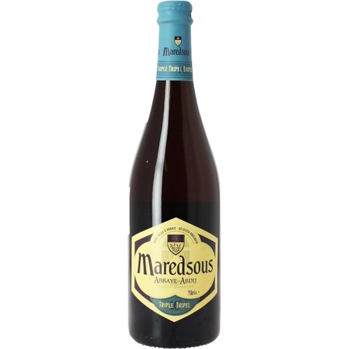 BIERE BELGIQUE ABBAYE MAREDSOUS TRIPLE 0.75 10%